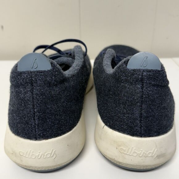 Allbirds Wool Runner Mizzle Athletic Lace Up Running Shoe Blue Mens Size 11 GUC - Picture 9 of 10